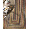 Homecoming Chestnut Brown Braided Rug Concentric Roomshot image