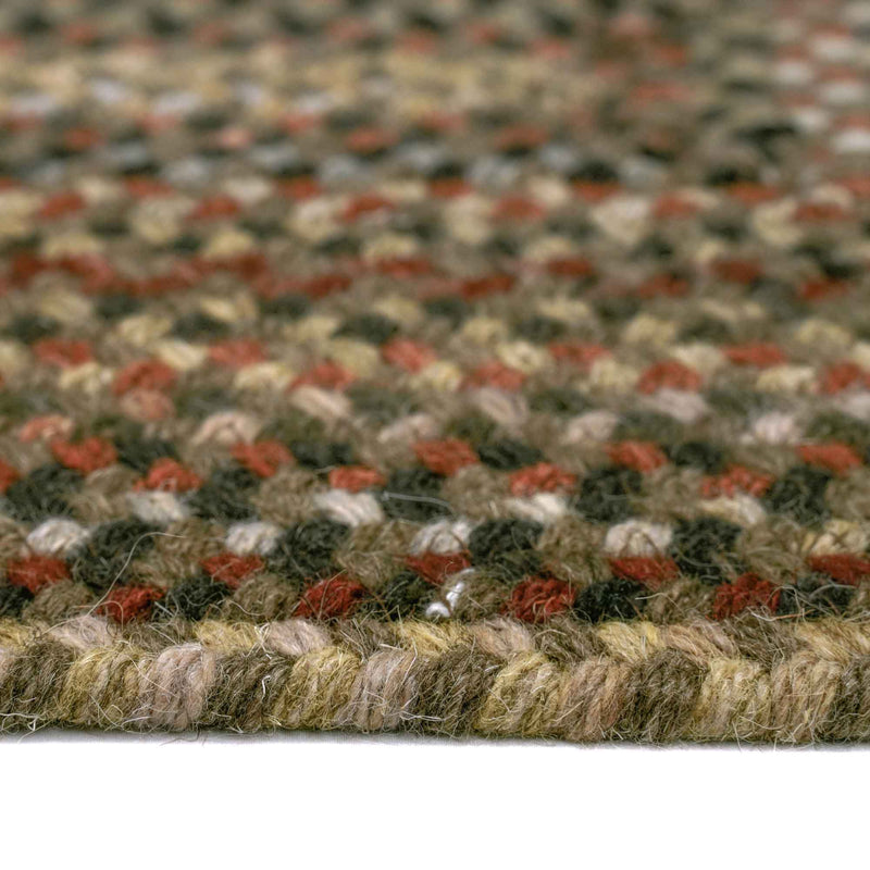 Homecoming Chestnut Brown Braided Rug Concentric Cross Section image