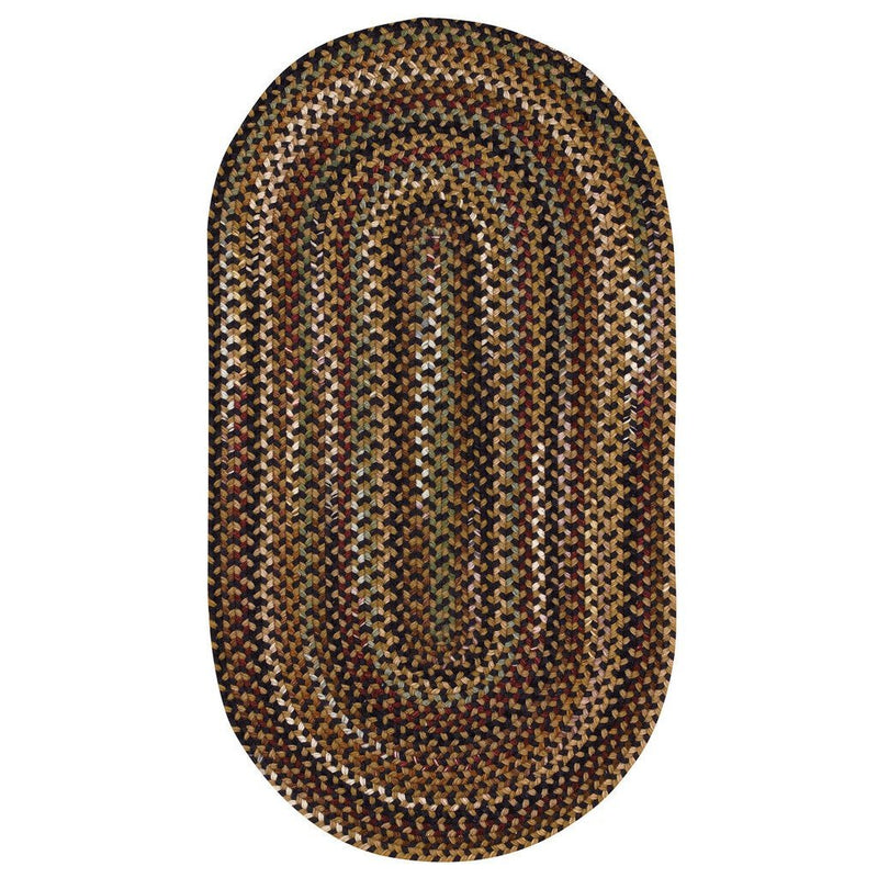 Gramercy Black Braided Rug Oval image