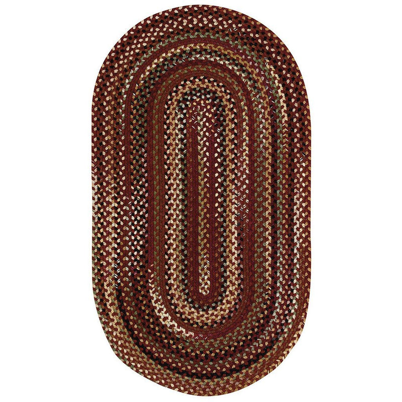 Gramercy Cinnabar Braided Rug Oval image