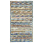 American Legacy Natural Blue Braided Rug Cross-Sewn image