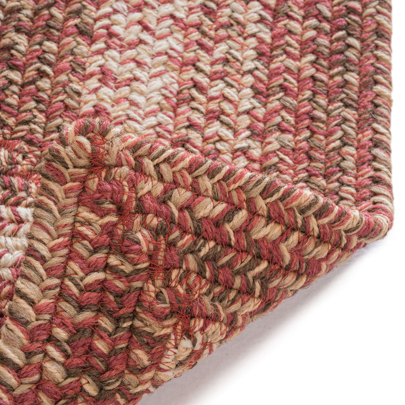 Sturbridge Maple Red Braided Rug Concentric Back image