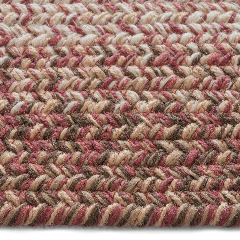 Sturbridge Maple Red Braided Rug Concentric Cross Section image
