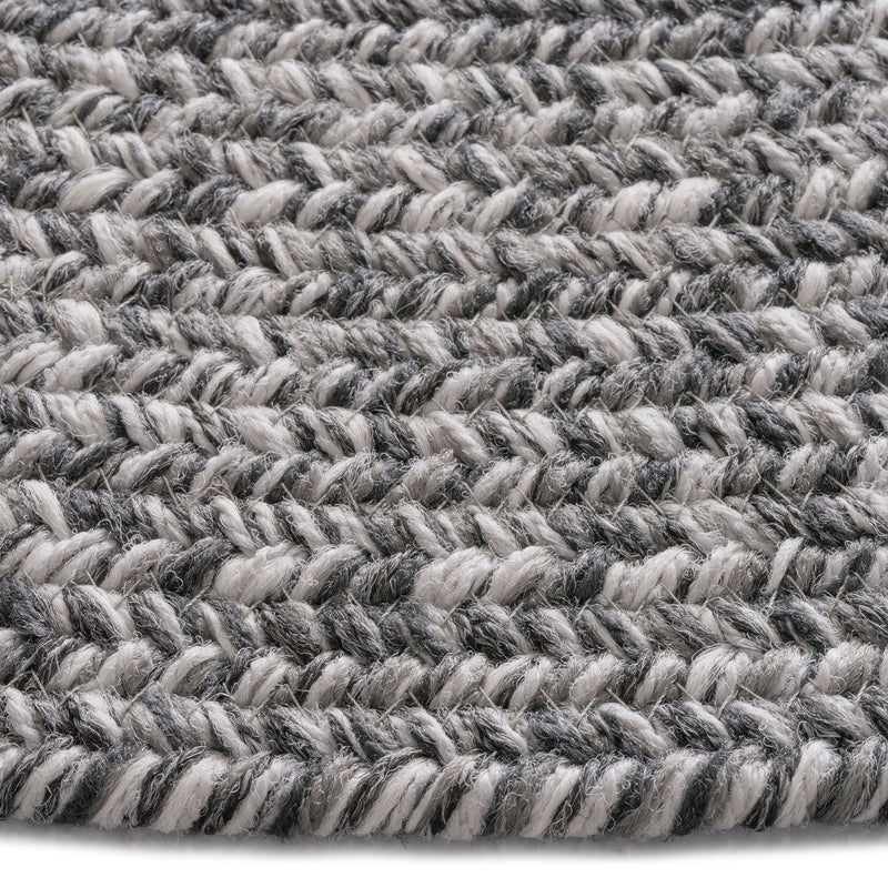 Stockton Medium Gray Braided Rug Round Cross Section image
