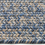 Stockton Medium Blue Braided Rug Concentric Cross Section image
