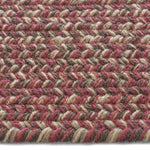 Stockton Dark Red Braided Rug Concentric Cross Section image