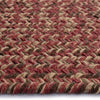 Stockton Dark Red Braided Rug Oval Cross Section image