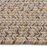 Stockton Medium Brown Braided Rug Concentric Cross Section image