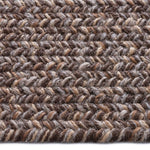 Stockton Dark Brown Braided Rug Concentric Cross Section image