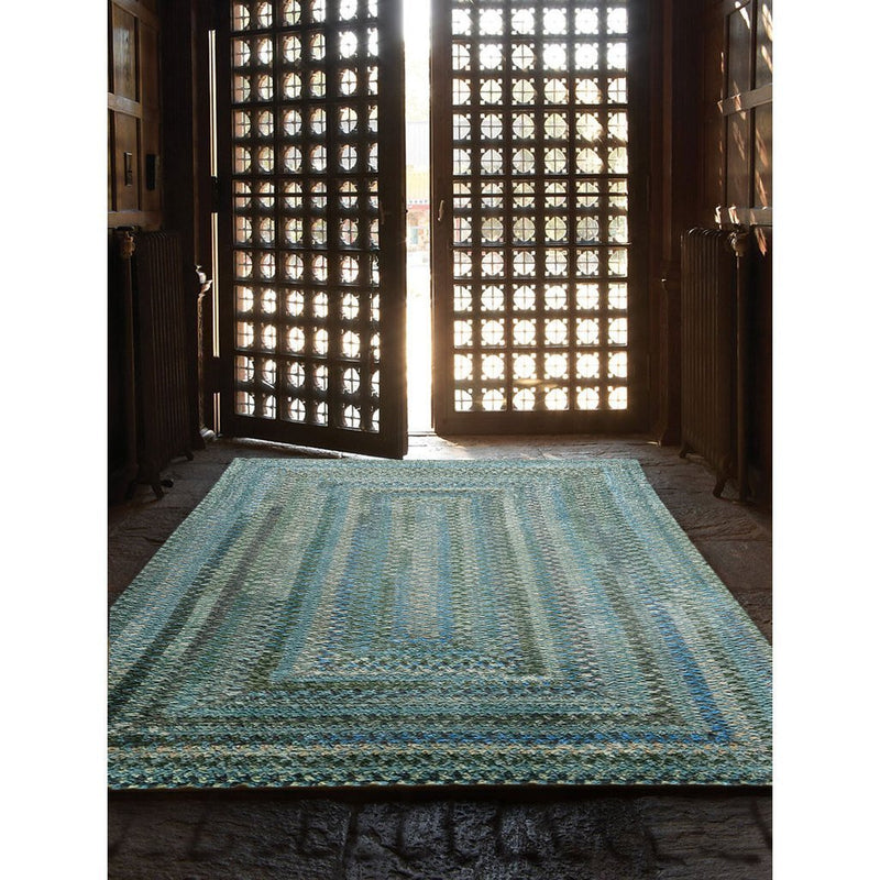 Synergy Misty Sage Braided Rug Concentric Roomshot image