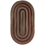 Americana Black Braided Rug Oval image