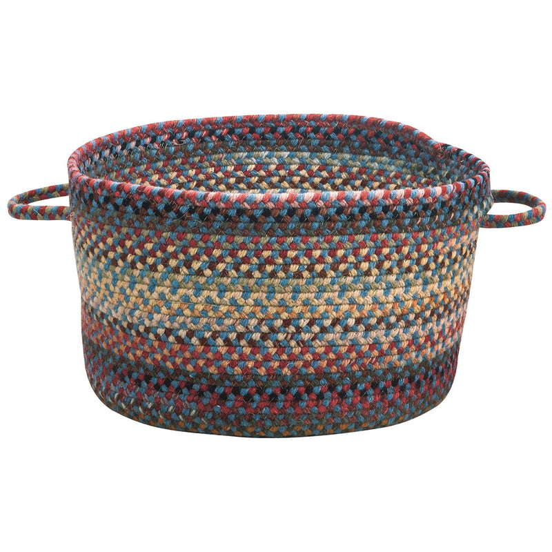 Americana Colony Blue Braided Rug Basket image