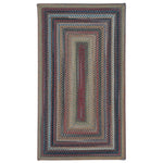 Americana Colony Blue Braided Rug Concentric image