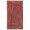 Americana Country Red Braided Rug Concentric image