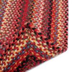 Americana Country Red Braided Rug Concentric Back image