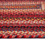 Americana Country Red Braided Rug Concentric Cross Section image