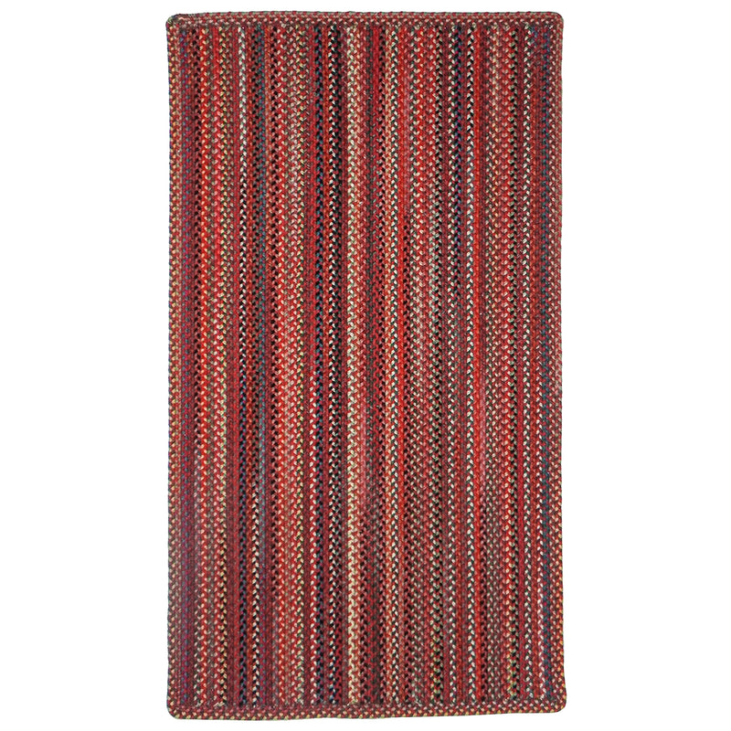 Americana Country Red Braided Rug Rectangle image