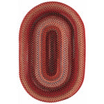 Americana Country Red Braided Rug Oval image