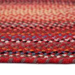 Americana Country Red Braided Rug Oval Cross Section image