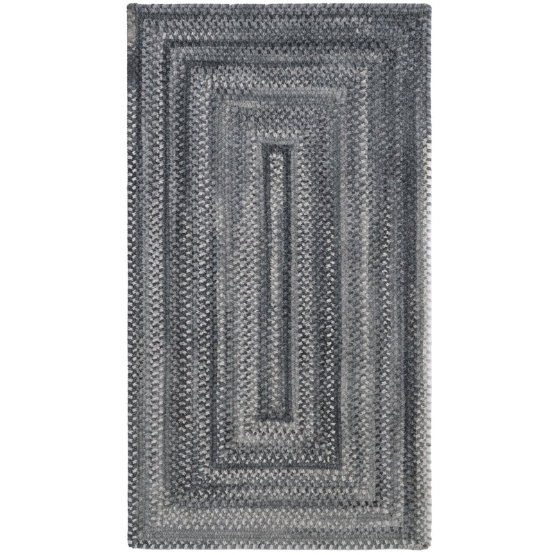 Bambini Cool Gray Braided Rug Concentric image