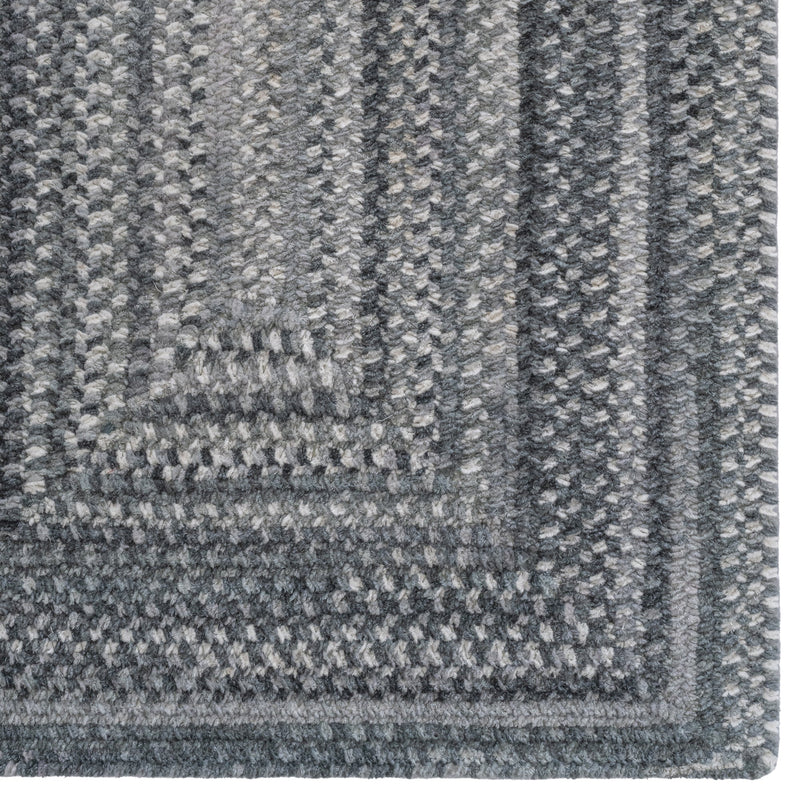 Bambini Cool Gray Braided Rug Concentric Corner image