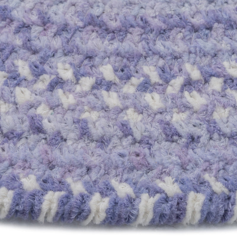 Bambini Periwinkle Braided Rug Round Cross Section image