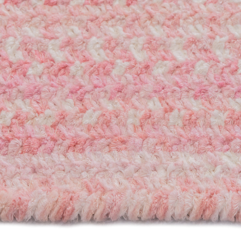 Bambini Pretty In Pink Braided Rug Concentric Cross Section image