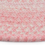 Bambini Pretty In Pink Braided Rug Oval Cross Section image