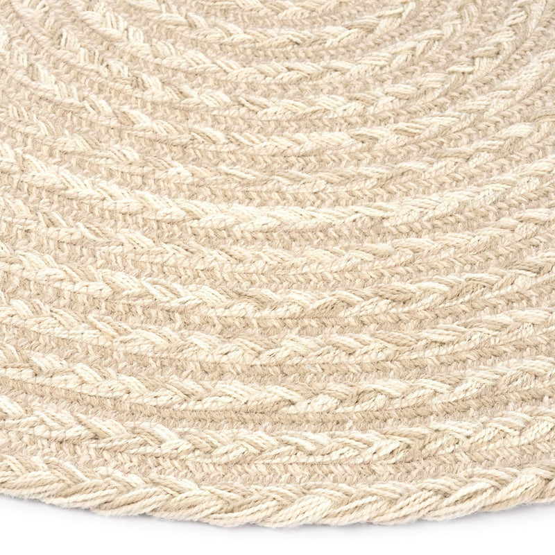 Down East Sand Dollar Braided Rug Round Cross Section image