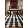 Nottingham Black Flat Woven Rug Rectangle Roomshot image