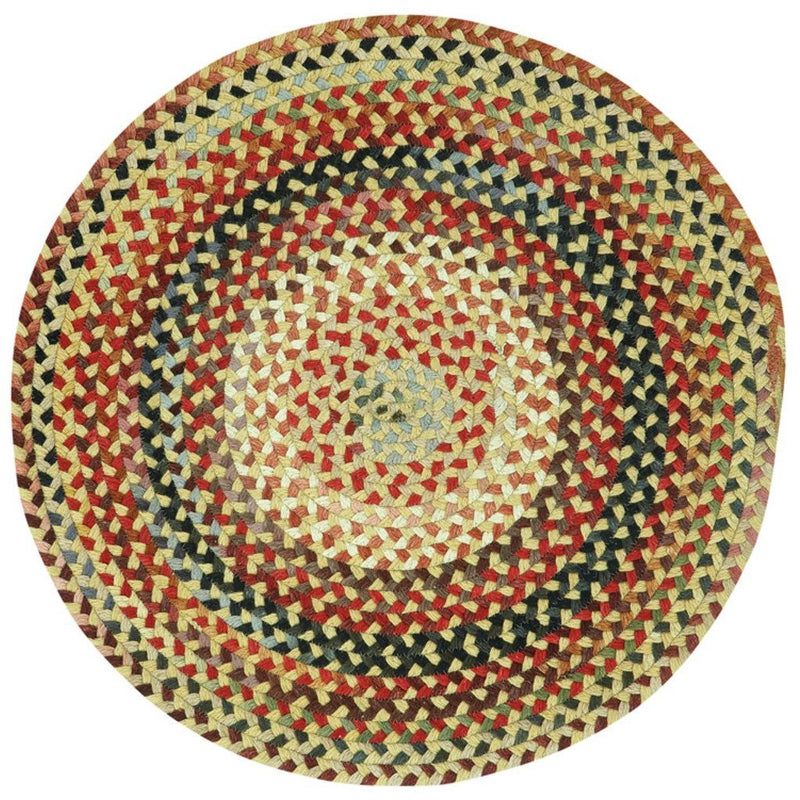 Plymouth Light Gold Braided Rug Round image