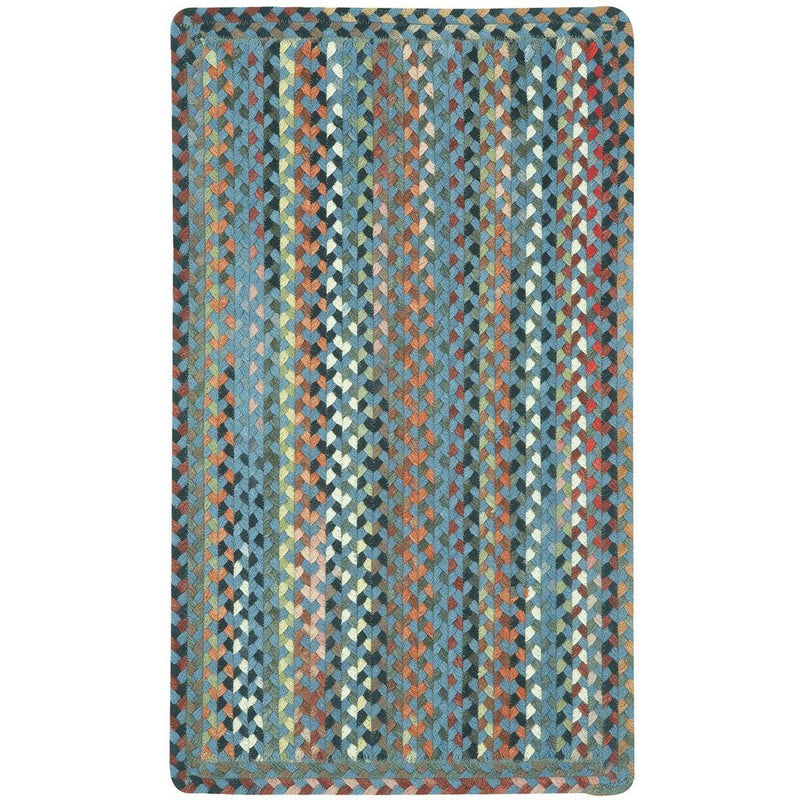 Plymouth Colony Blue Braided Rug Rectangle image