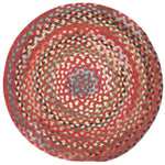 Plymouth Country Red Braided Rug Round image