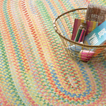 Cutting Garden Buttercup Braided Rug Oval Roomshot image