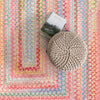 Cutting Garden Tea Rose Braided Rug Concentric Roomshot image