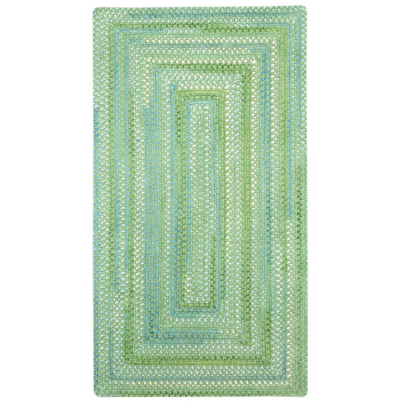 Sailor Boy Sea Monster Green Braided Rug Concentric image