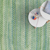 Sailor Boy Sea Monster Green Braided Rug Oval Roomshot image