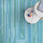 Sailor Boy Deep Blue Sea Braided Rug Concentric Roomshot image