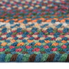 Bear Creek Deep Blue Braided Rug Concentric Cross Section image