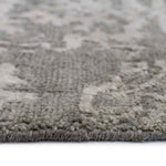Makrana Grey Hand Knotted Rug Rectangle Cross Section image