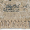 Carrara Beige Blue Hand Knotted Rug Rectangle Cross Section image