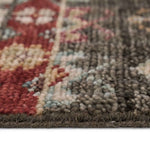 Charise-Mahal Dark Chocolate Hand Knotted Rug Rectangle Cross Section image