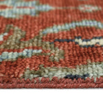 Charise-Ushak Scarlet Hand Knotted Rug Rectangle Cross Section image