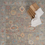Verve Silver Multi Hand Knotted Rug Rectangle Roomshot image