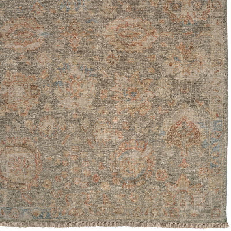 Braymore-Amara Cypress Gray Hand Knotted Rug Rectangle Corner image