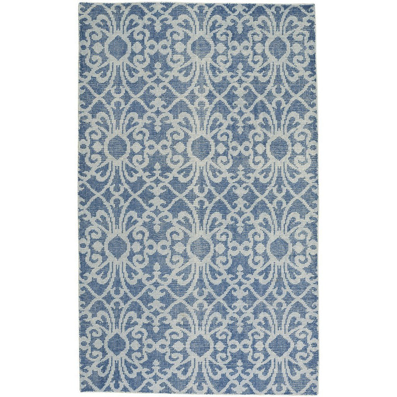 Vintage-Courtyard Blue Hand Knotted Rug Rectangle image