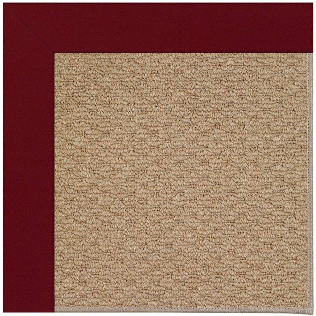 Creative Concepts-Raffia Canvas Burgundy Machine Tufted Rug Runner image