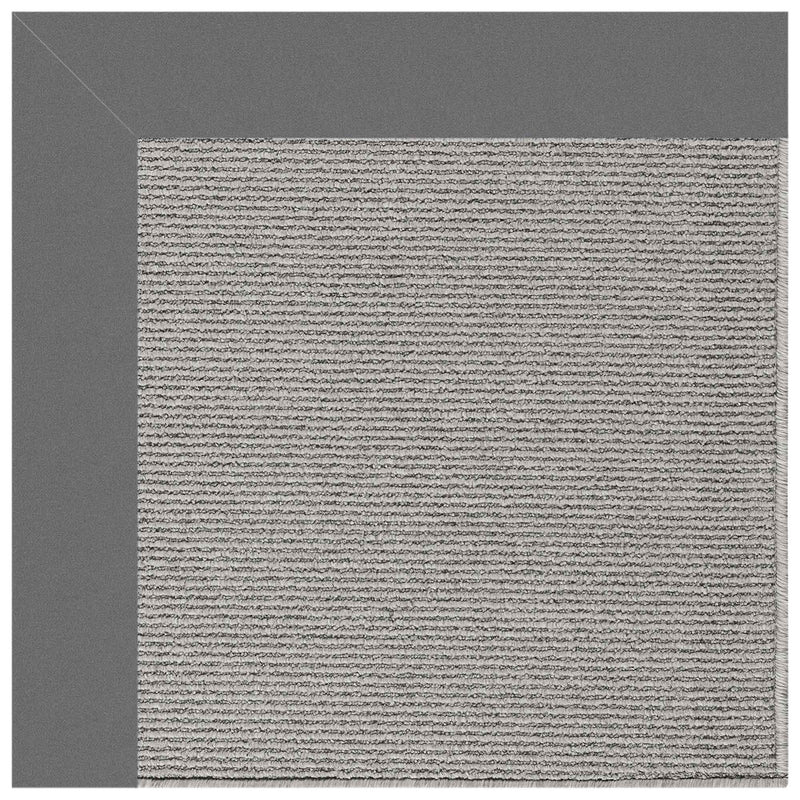 Creative Concepts-Plat Sisal Canvas Charcoal Indoor/Outdoor Bordere Rectangle Corner image