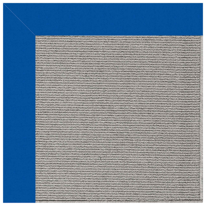 Creative Concepts-Plat Sisal Canvas Pacific Blue Indoor/Outdoor Bordere Rectangle Corner image