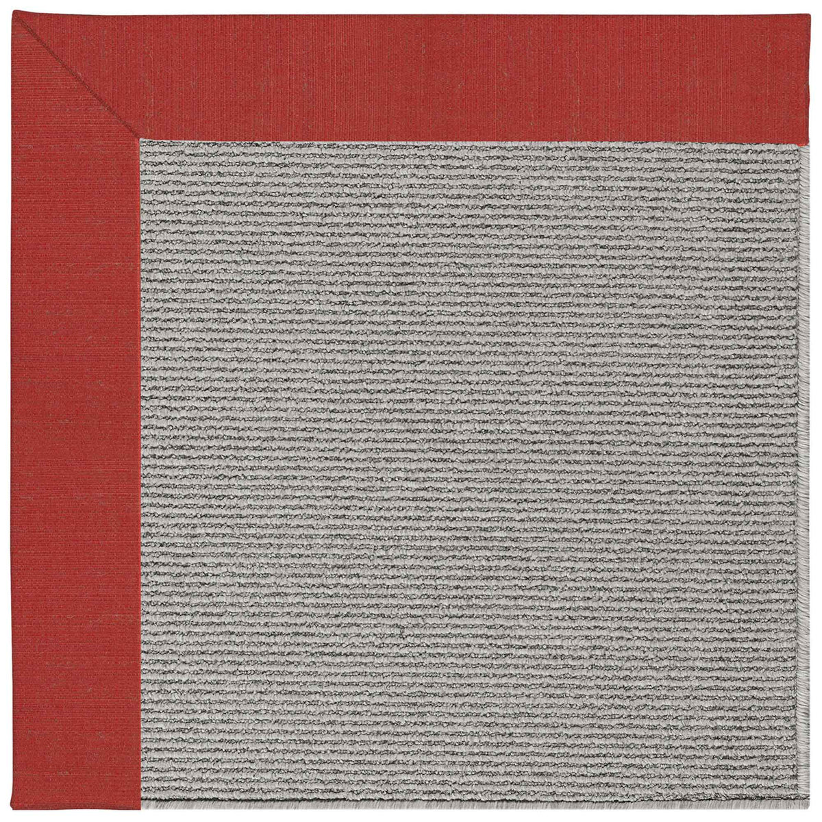 Creative Concepts-Plat Sisal Dupione Crimson Indoor/Outdoor Bordere Rectangle Corner image